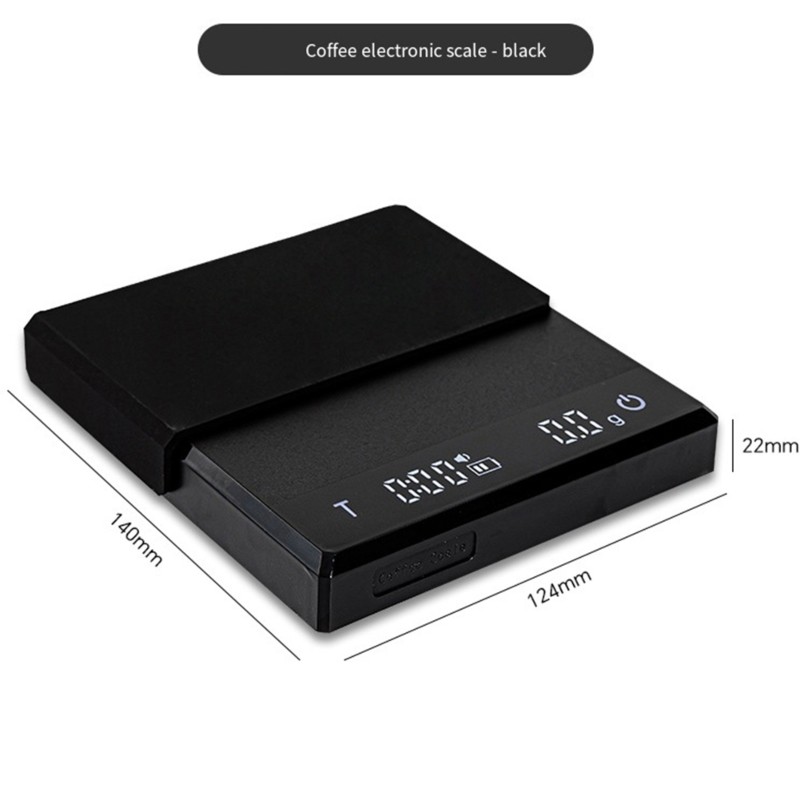 Scale Drip Timer - ABMR-เครื่องชั่งกาแฟ 0.1G เครื่องชั่งเอสเปรสโซแบบหยดที่มีความแม่นยำสูง ชาร์จผ่าน USB พร้อมตัวจับเวลา