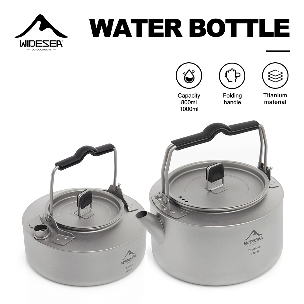 Coffee Equipment And Supplies - Widesea Camping กาต้มน้ําไทเทเนียมกลางแจ้งชากาแฟกาต้มน้ําบนโต๊ะอาหารหม้ออุปกรณ์จานท่องเที่ยวเดินป่าอุปกรณ์ทําอาหาร